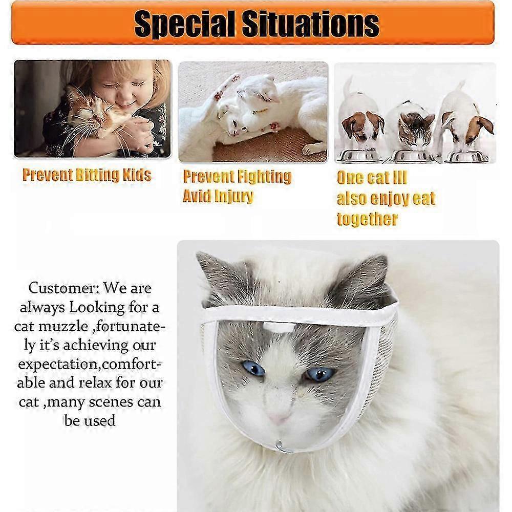 Cat Muzzle Clear Breathable Dogs Cats Bathing Grooming Tools Prevent from Cats Bite and Chew Puppy Kitten Muzzles Pet Supplies