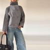 Stand Up Collar Double Row Button Short Women's Coat 2025 Autumn Long Sleeved Warm Jacket Straight Tube Casual Commuting