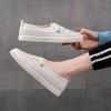 Little White Shoes Women's Shoes New Year's Spring and Autumn Versatile Students One Pedal Flat Casual Shoes Breathable Nurse Shoes