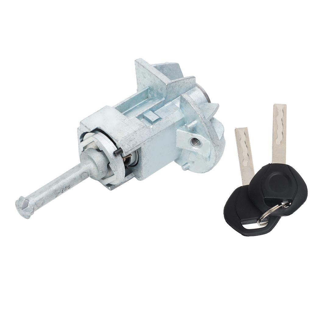 Front Left Door Lock Cylinder Barrel Assembly with Keys Zine Alloy for E46 325i 330i 330xi 2001‑2006