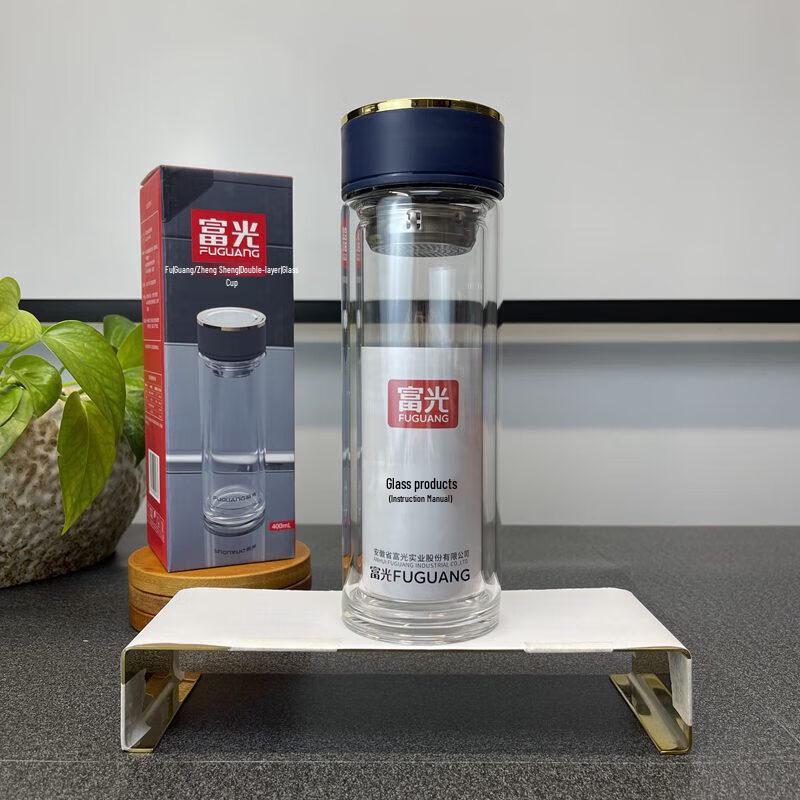 Fuguang Double Wall Glass Tea Infuser Bottle