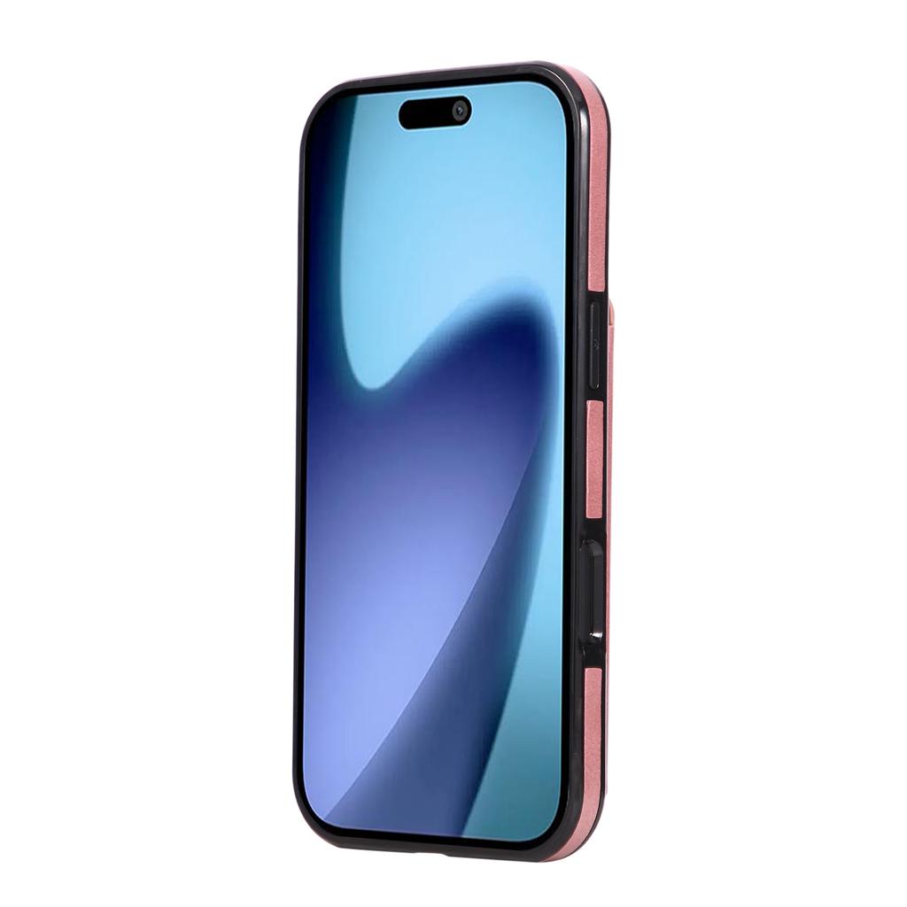 For iPhone 17 Pro Max Case Card Holder Kickstand PU Leather + TPU Phone Cover