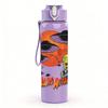 1PC Retro Orange Planet Space Abstract Print 750ml Portable Sports Water Bottle Leakproof Gym Outdoor Travel Drink Cup