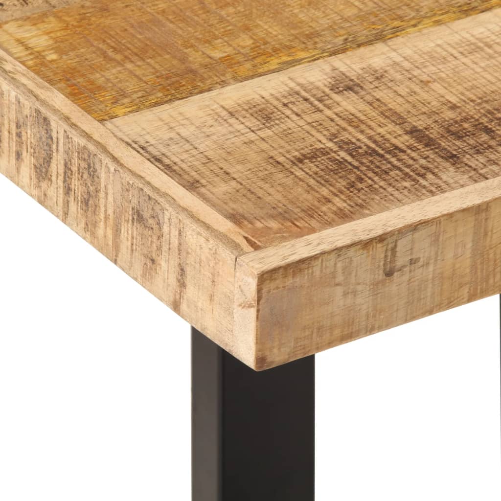 Bench 160 cm Rough Mango Wood and Steel