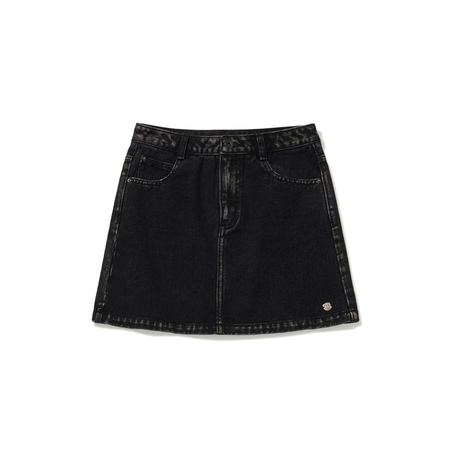 MARKM Women'S Black Denim Mini Skirt (Mhsah2351)