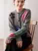 2025 Autumn/Winter Women's Round Neck 100% Cashmere Cardigan with Floral Embroidery