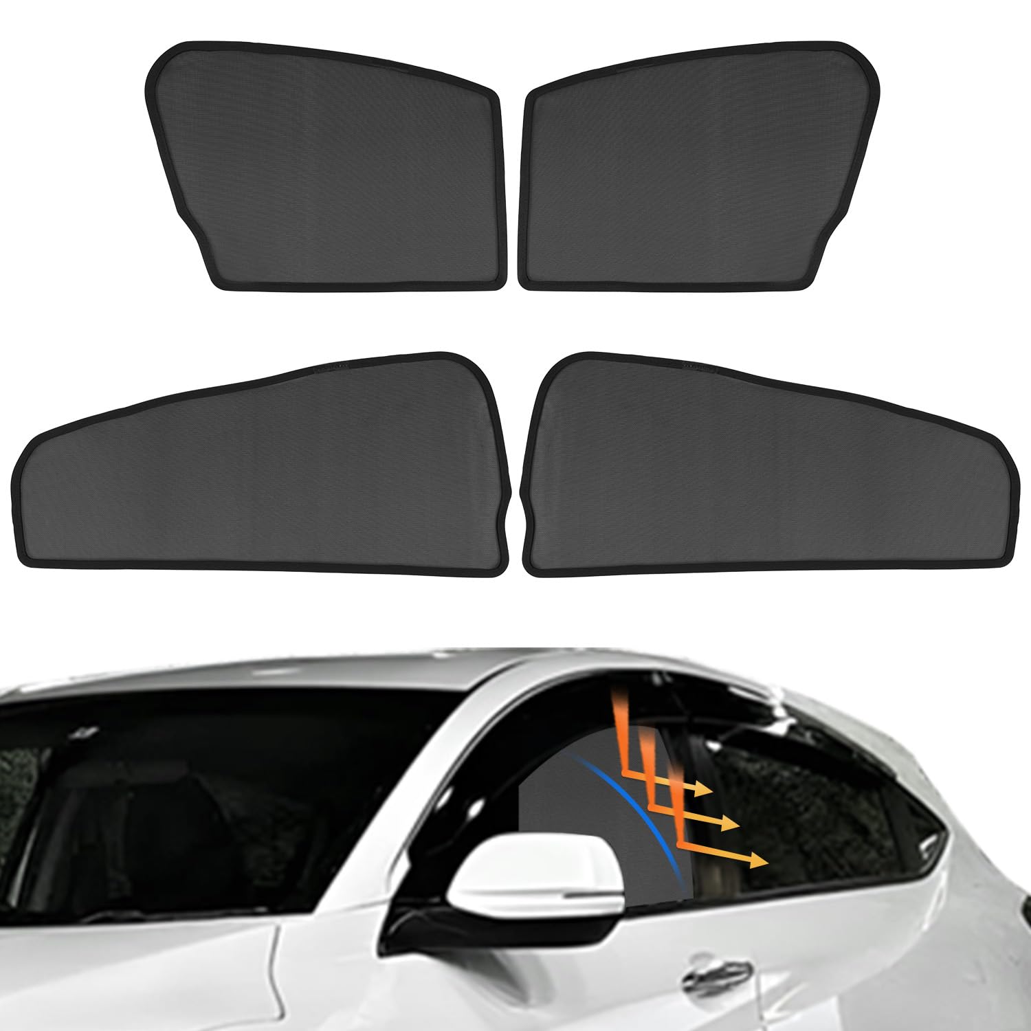 

Cartist Honda Vezel RU VEZEL Mesh Curtains Blackout Car UV Light Instructions Easy Interior 4 Panels (2014-2021), Curtains, Shades, Protection, чёрный