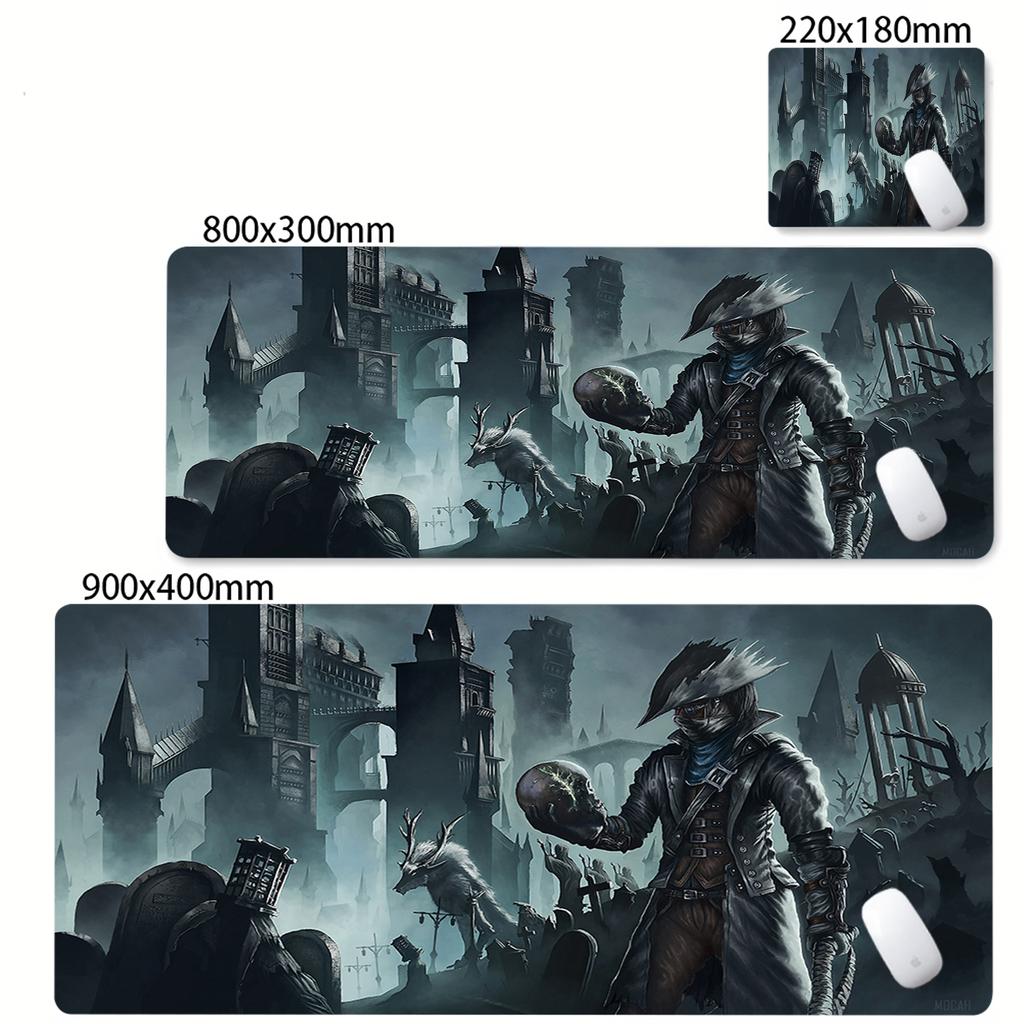 PC-Spiel Bloodborne Mauspads Schreibtischunterlage Groß Rutschfest Ausfransungsfrei Mauspads Tastatur Ergonomisch Büro Gummi Zuhause Benutzerdefiniert Tischmatten