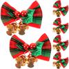 6 Pièces Cloche de Noël Nœud Décor Créatif Pendentif Suspendu Parfait pour Arbre Guirlande Fête Décoration Maison Ambiance de Fête