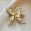 Elegant Crystal Butterfly Brooch for Fashionable Butterfly Blazer, Covering The Neckline To Prevent Showing of Skin.