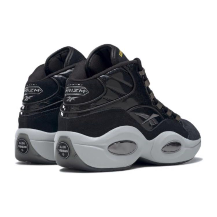 Panini x Reebok Question Mid Schwarz Pulsar Prizm Unisex Sneaker Core-Black Pure-Grey-6 Silver-Metallic HQ4135
