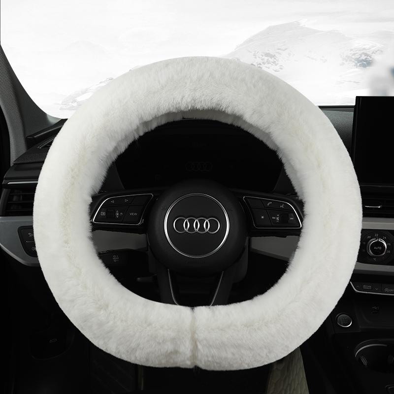 Auto-Lenkradbezüge, rutschfest, 38 cm, Winter-Plüsch-Auto-Lenkradbezug, Auto-Styling-Lenkradschutz