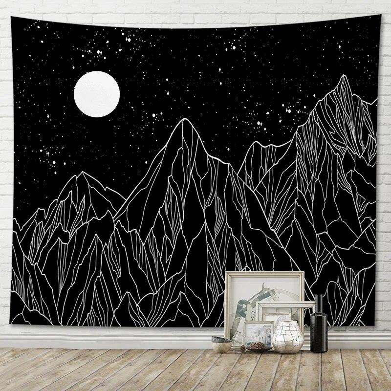 Beautiful Tapestry Room Decoration Abstract Mountain View Home Wall Hanging Background Cloth