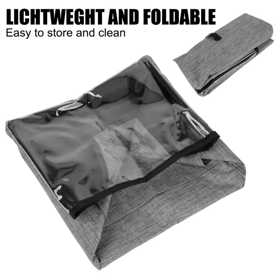 Durable Kitchen Dust Cap with Storage Pockets Air Fryer Hood for Ninja Foodi Grill Household Bread Baking Toaster Cover