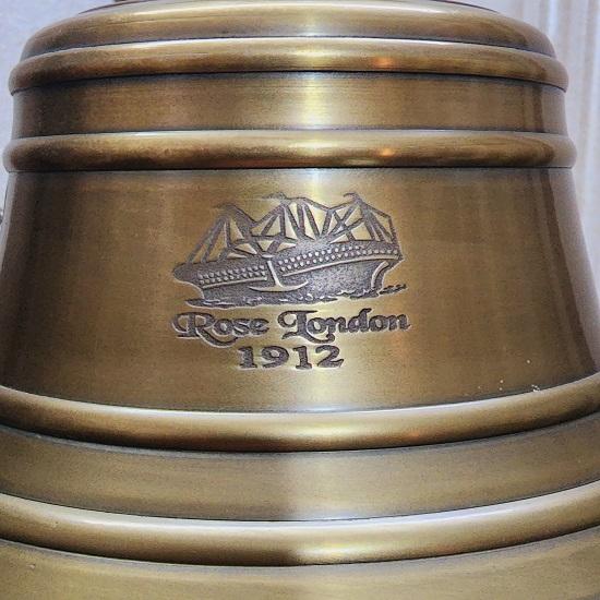 Rose London Türklingel 1912 Schwerer Klang 15,24 cm Schiffs Innen- Außen Glocke mit Wandhalterung