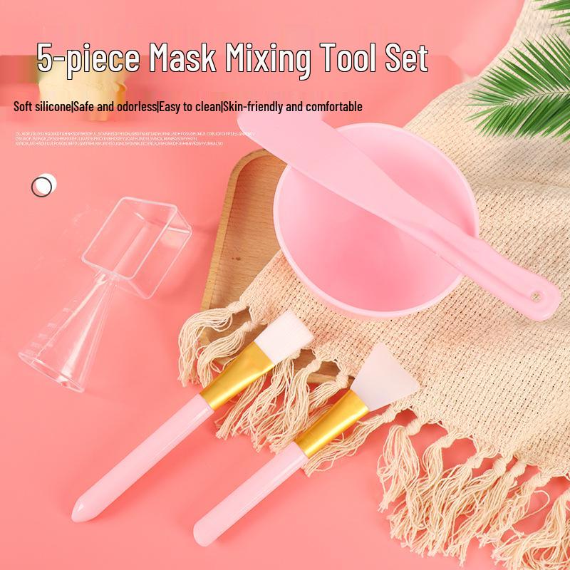 Silicone DIY Beauty Mask Kit: Bowl, Brush, Stick & Measuring Spoon