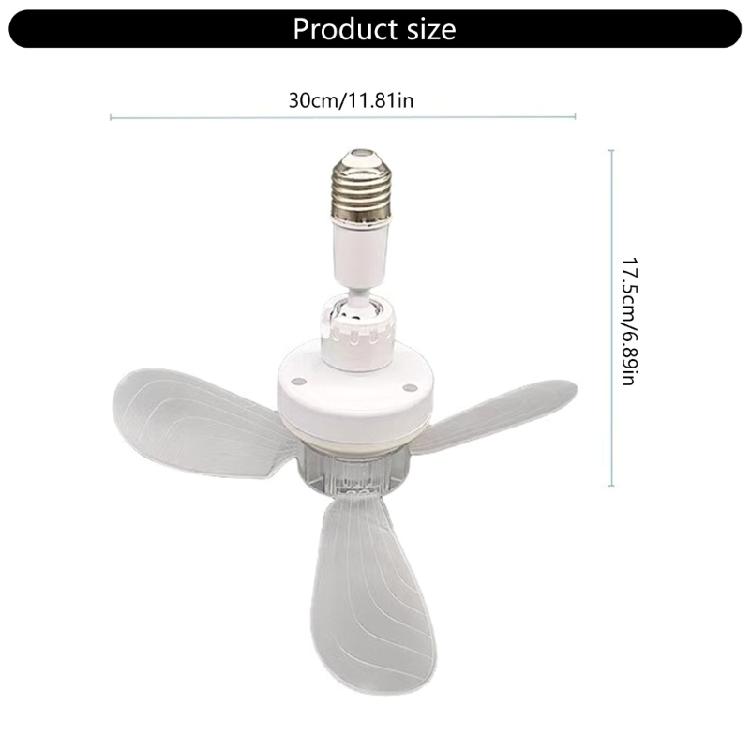 Adjustable Space Saving E27 Socket Fan AC85-265V Quiet Operation 30cm Diameter Adjustable Blade For Dorm Kitchen Indoor