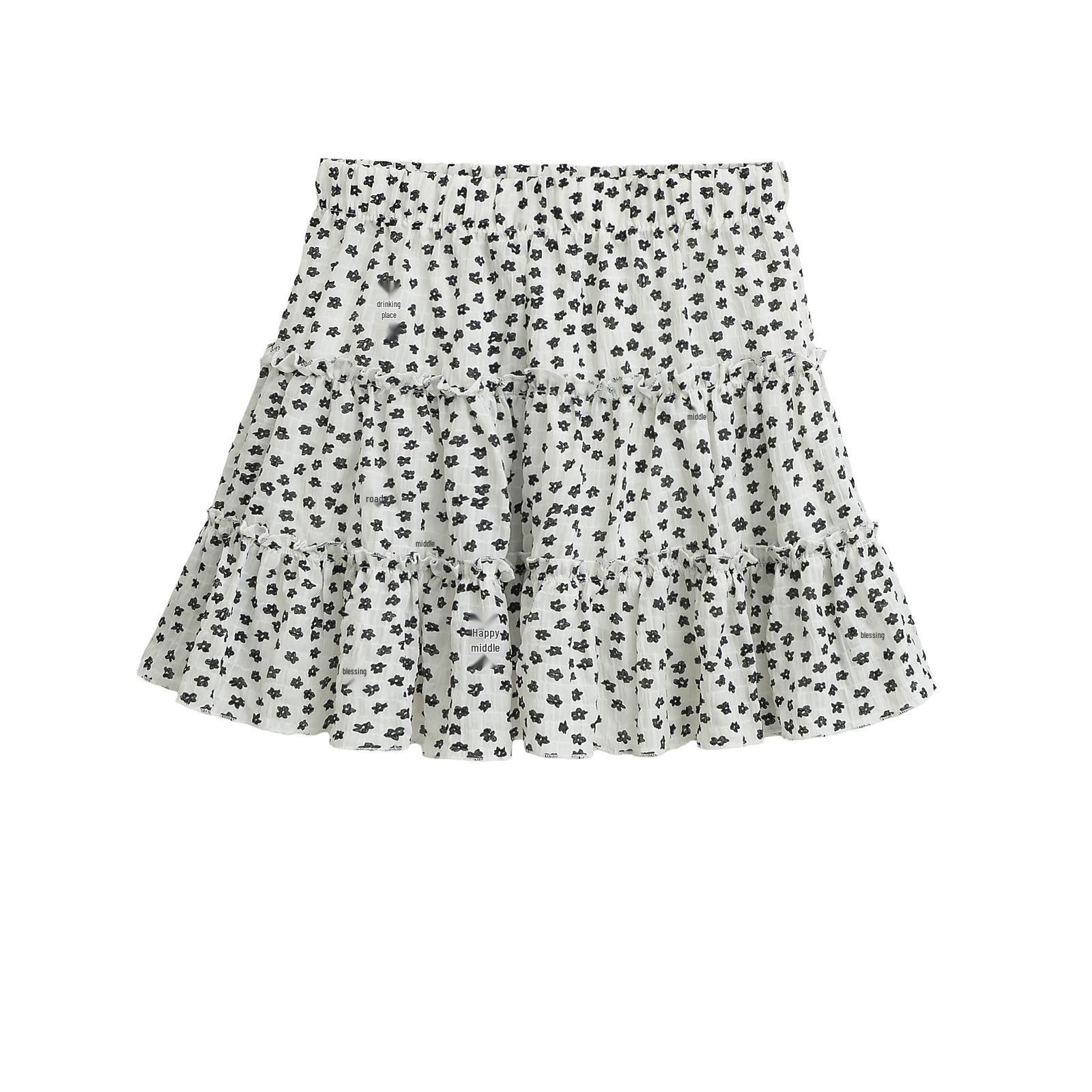 

Women s Sweet & Spicy Floral Print Chiffon Short Skirt (2025) Medium белый