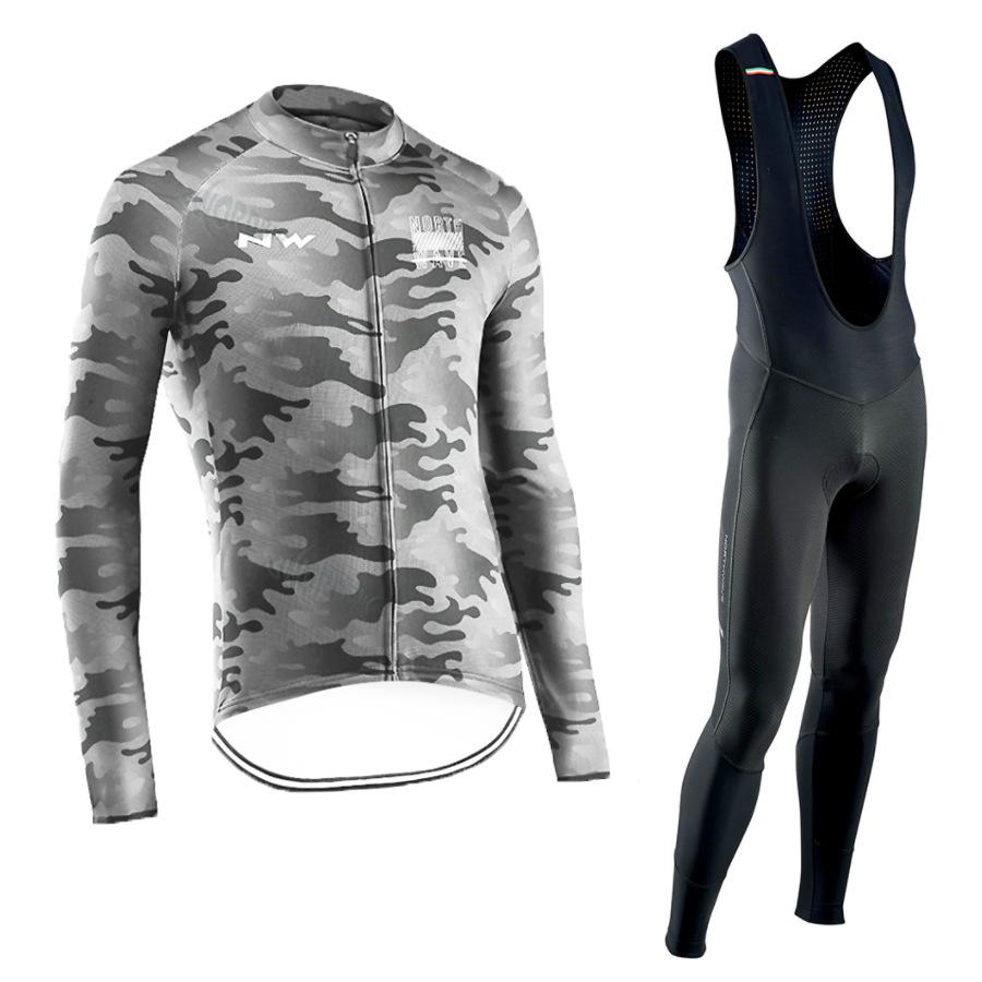2026 Autumn Breathable  , Long-sleeved Cycling Suit, Strap Suit, Men's and Women's Autumn and Winter Breathable Road Cycling Quick-drying Cycling Suit