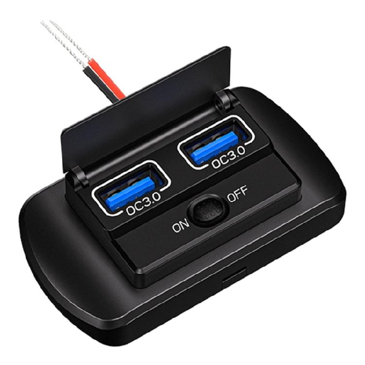 

12В USB розетка з вимикачами, подвійний USB/Type C, швидка зарядка, панель USB-порту, для настінного монтажу, автомобільний USB-розетка, зарядний пристрій, адаптер