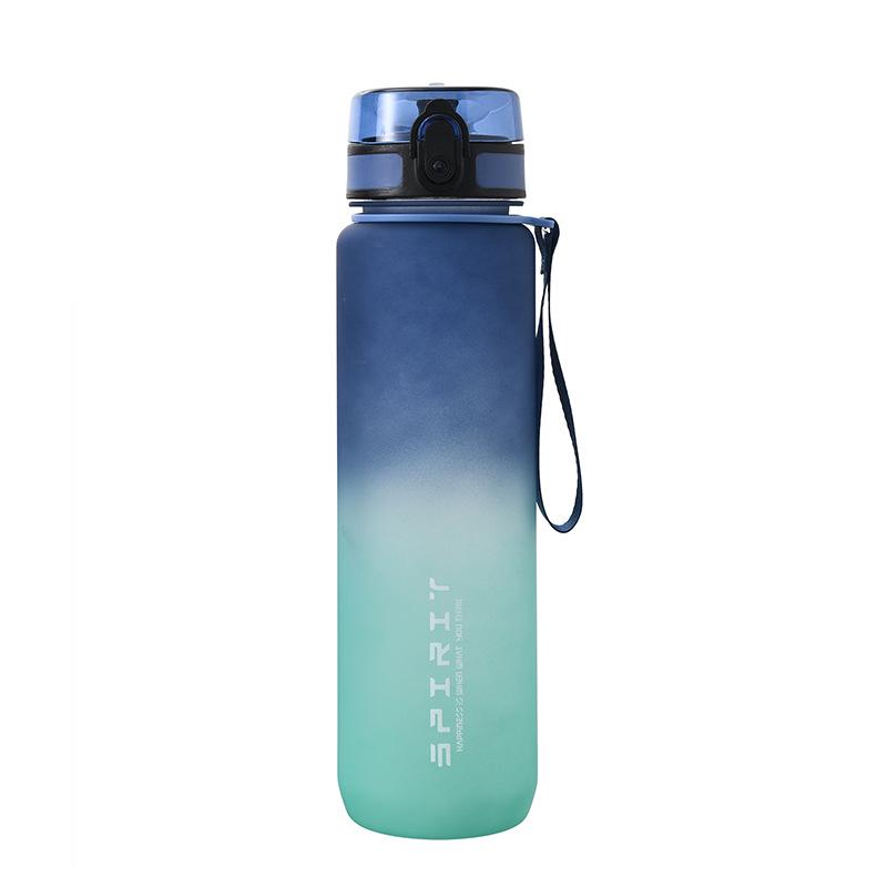 Gradient Frosted Water Bottle with Free Shipping - Large Capacity, Portable Sports Cup for Men and Women