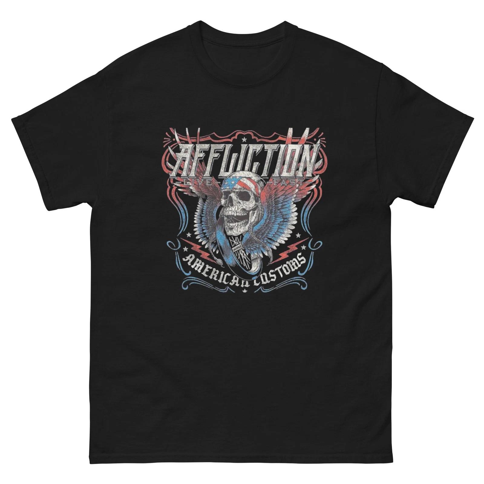 

Xtreme Affliction Style Skull Eagle Biker Tee Y2K Vintage Tattoo Graphic Shirt 4XL