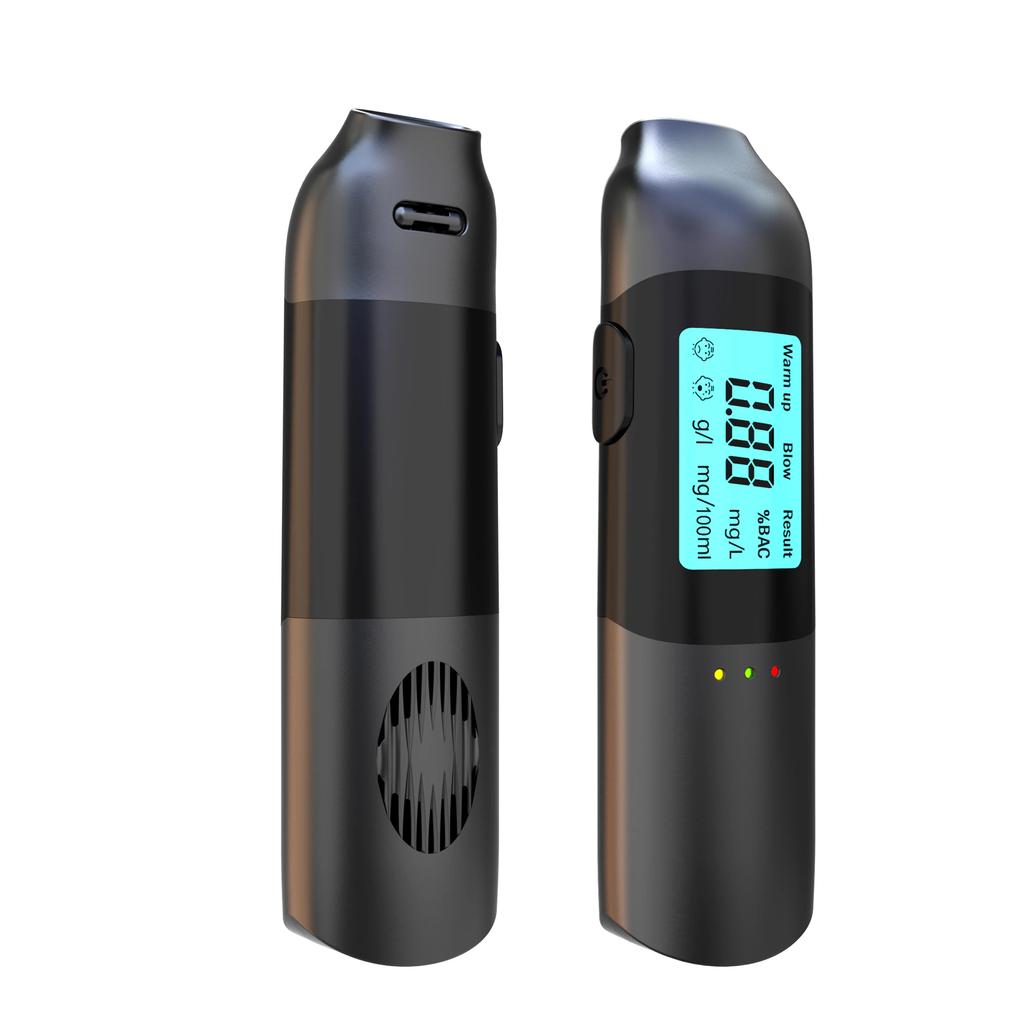 Přenosný bezkontaktní tester alkoholu s 3barevným LED digitálním displejem, alkoholmetr, přesný tester alkoholu, dechový analyzátor, diagnostický nástroj