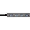 Aisens - A109-0403 - Hub USB 3.1 USB-C, USB-C Mâle À 4 X Type A Femelle, Gris, 15 Cm