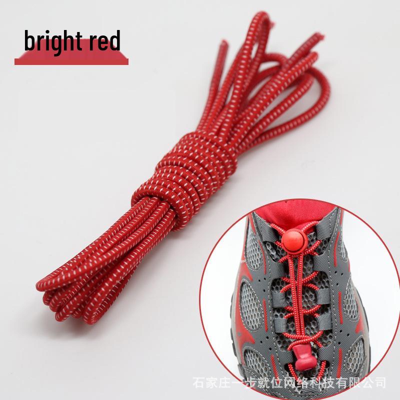 No-Tie Elastic Shoelaces with Buckle for Adults & Kids - Black, White & Color Options