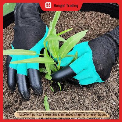 Stichfeste Gartenhandschuhe mit Krallen zum Pflanzen und Graben