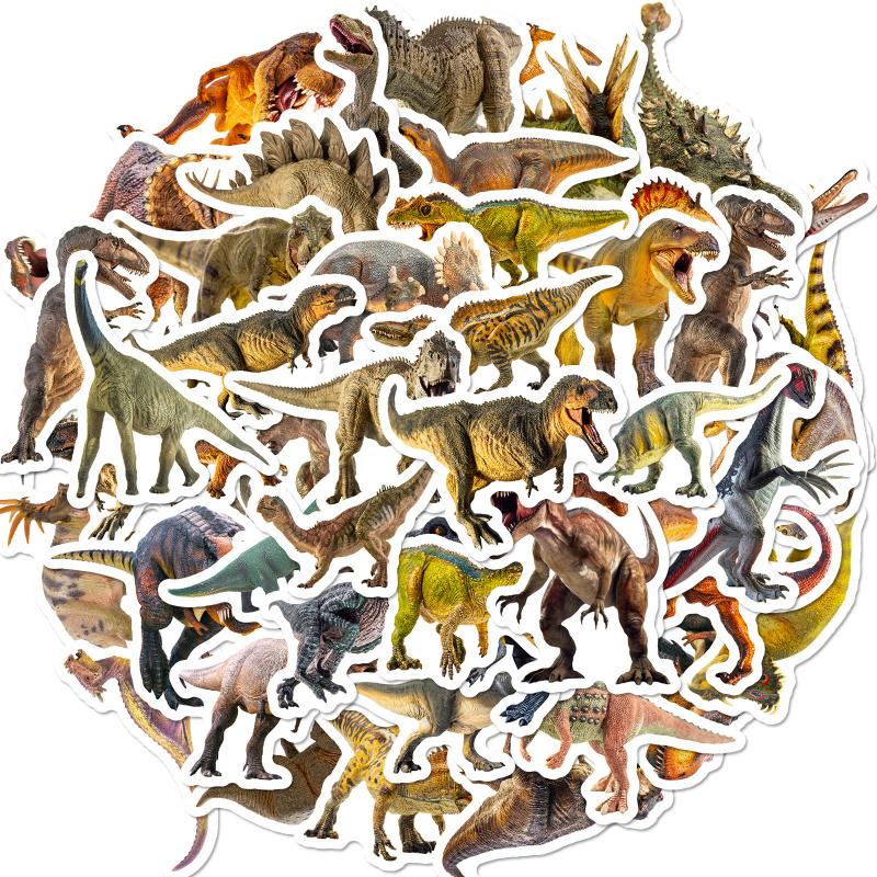 50Vintage Dinosaur Stickerswaterproof Jurassic Dinosaur Sticker For Guitarwater Cupluggagenotebookdiydecoration