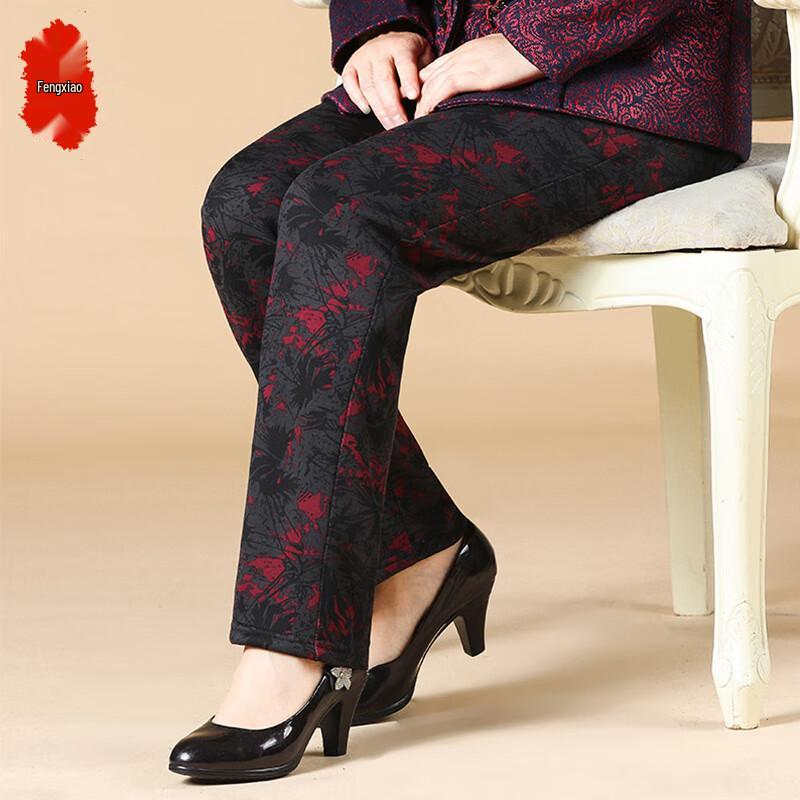 

FENGXIAO Senior Women s High-Waist Straight Leg Pants XL