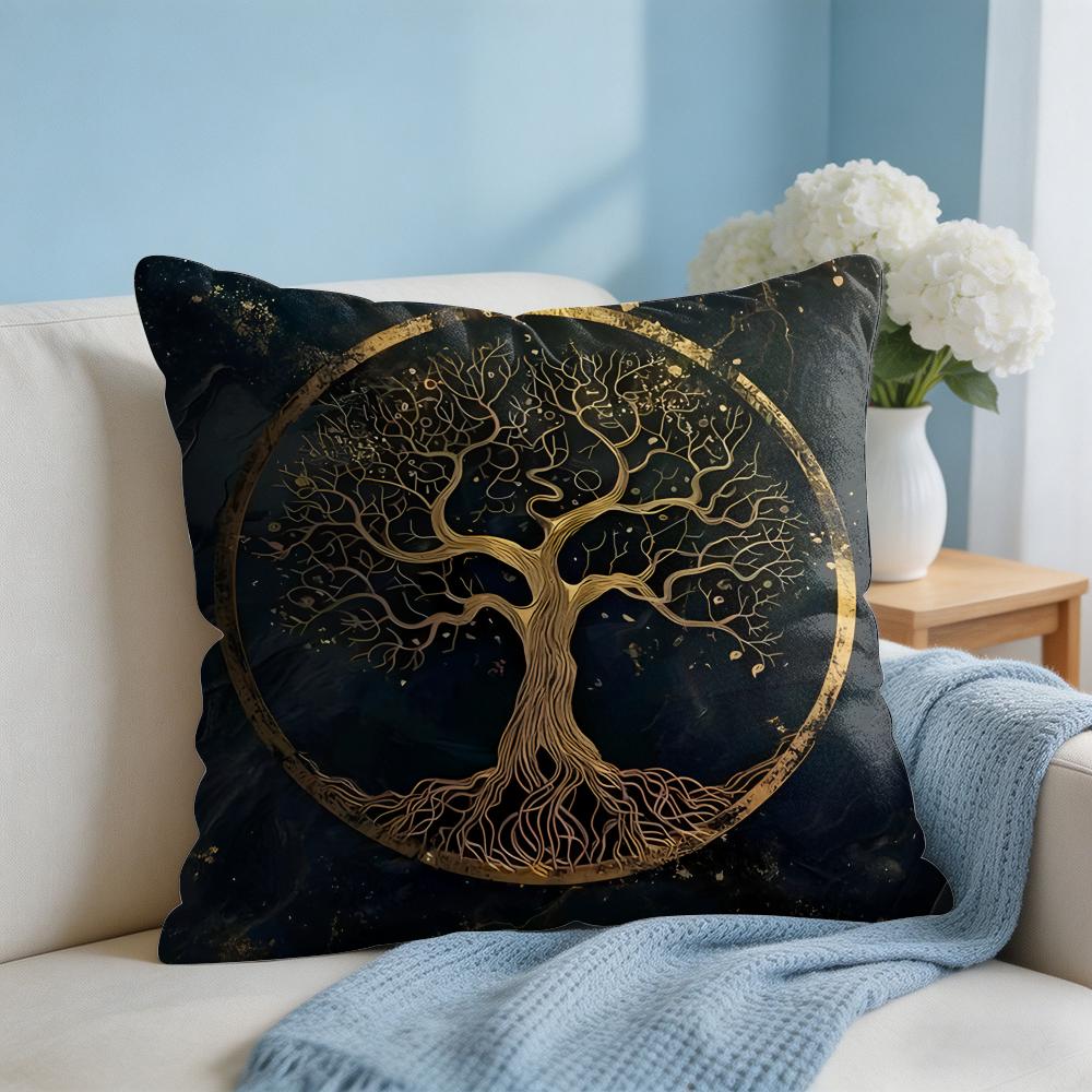 Tree Of Life Abstract Cushion Cover Square Pillow Bedroom Sofa Leisure Comfort Living Room Home Decoration X