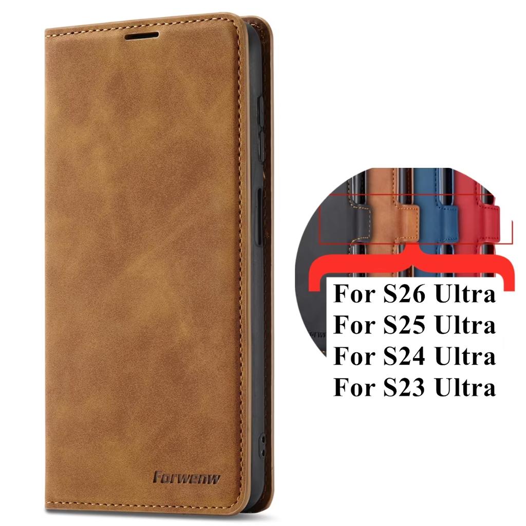 Flip Leather Case For Samsung Galaxy S26 S25 S24 Ultra S23 FE Plus A17 A57 A16 A36 A56 A15 A25 A35 A55 A14 A34 A54 Wallet Cover