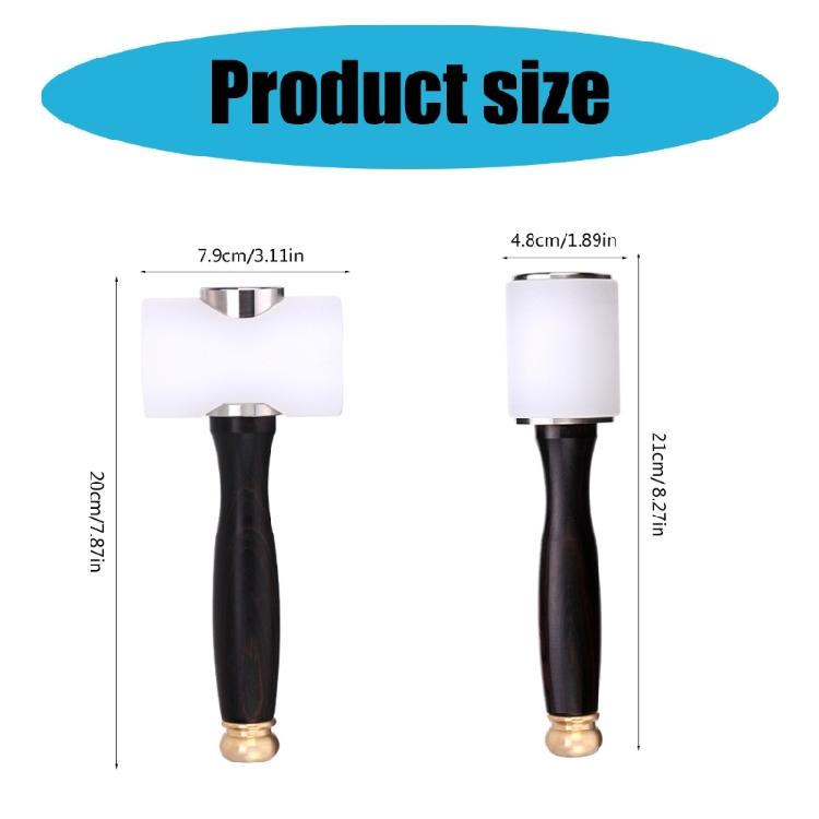 Leathercraft Carving Hammer with Wood Handle Leather Craft Tool T-Shape Hammer Easy to Use for Craft Project
