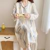 Pure Cotton Gauze Maternity Dress - Summer Nursing Nightgown for Hospital & Home, Plus Size, Women's Spring/Autumn Pregnancy Pajamas.