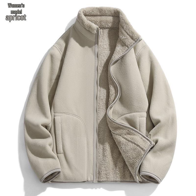 Ollie Double-Sided Polar Fleece Couple Jacket - Soft, Warm, Trendy Winter Coat