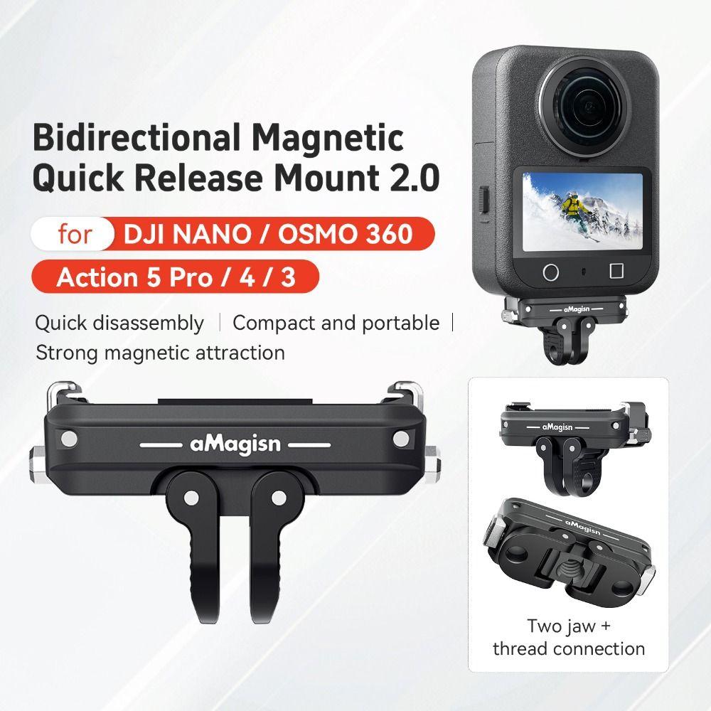 Foldable Magnetic Mount Adapter for DJI Osmo Nano/Osmo 360/Action 5Pro 4 3