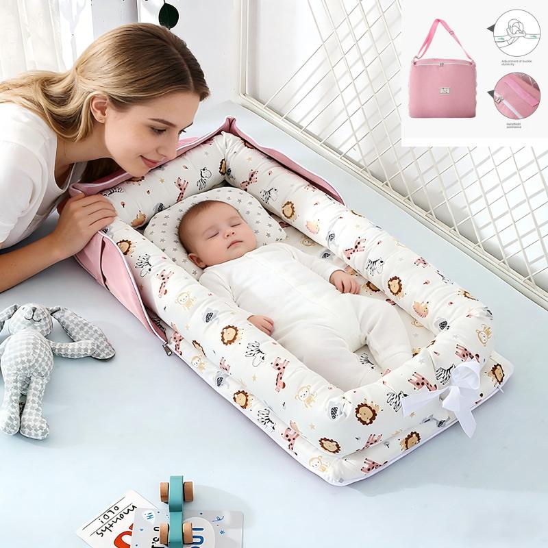 Portable bed-in-bed baby crib foldable newborn bed removable bionic anti-pressure bb bed-in-bed