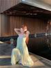 French Halterneck Backless Camisole: Fairy Summer Beach Dress