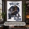 Personalisierte Wandtapisserie, Billie Eilish Benutzerdefinierter Text, Weiches Stoff-Wandbild für die Innendekoration