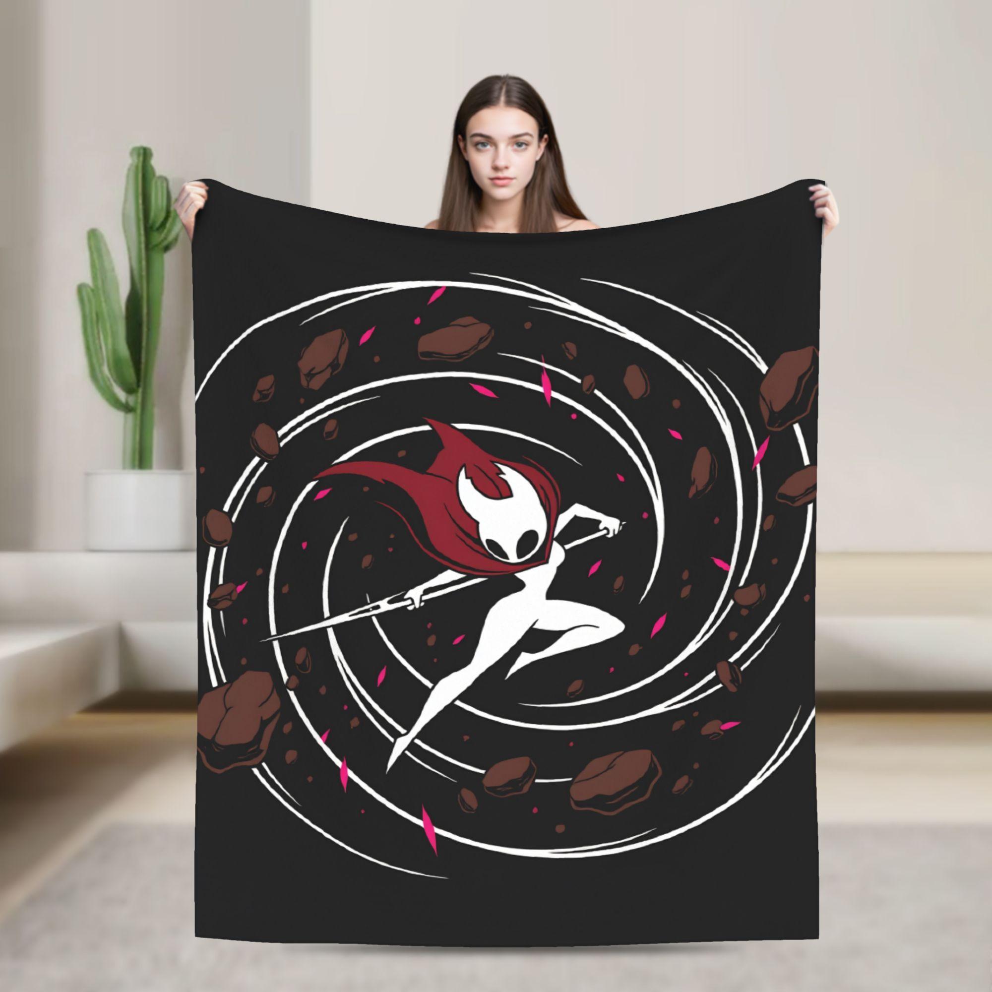 

Warm Soft Blanket Decorative Hollow Knight Silksong Bedding Throws Flannel Bedspread For Couch Chair Funny Sofa Bed Cover 75x90cm