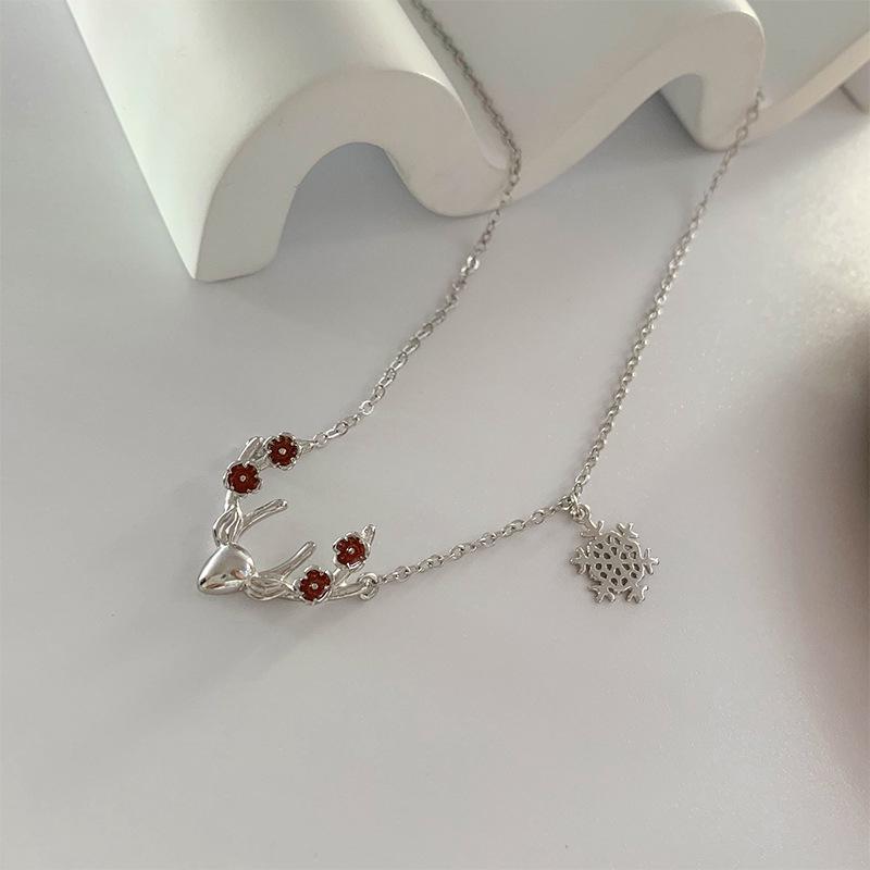 Collier Clavicule Faon Élégant - Cadeau de Noël Haut de Gamme pour Femmes