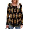 Women's Long Sleeve Tunic Loose Tops Casual Oversized Tops Pleated Tunic Button Down Casual Women's Print Tops