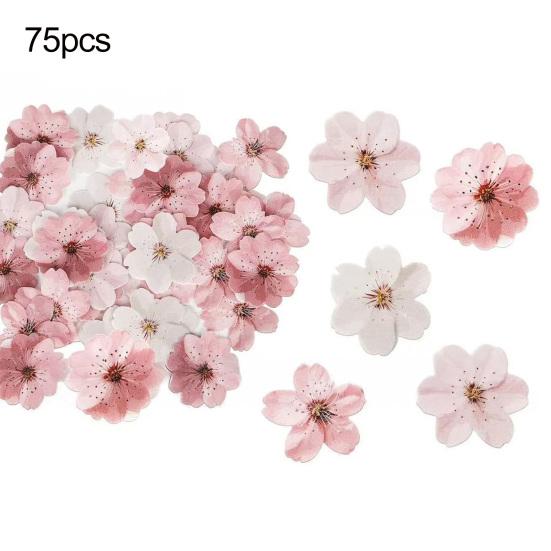 Edible Paper Flower Cake Decorations Cherry Sakura Dessert Cake Toppers Weddings Birthday Party Cake Accessories