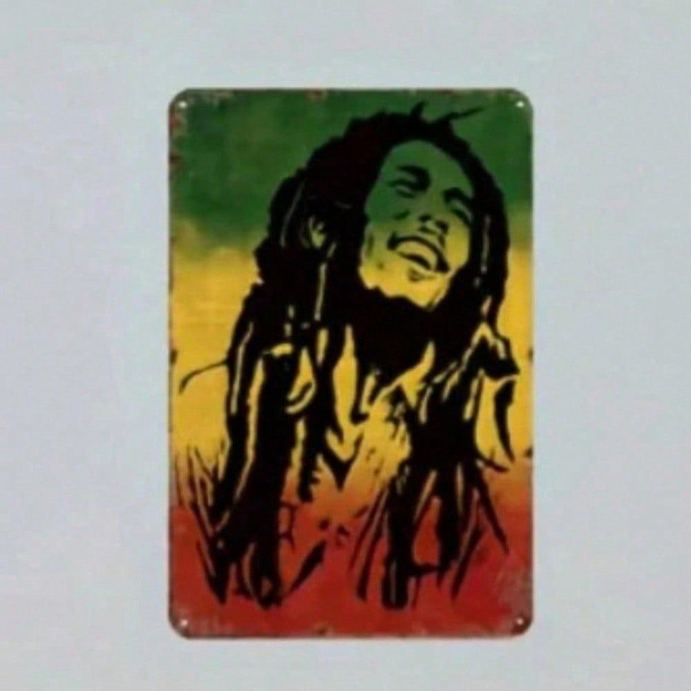Vintage Reggae Rasta Metal Wall Art Outdoor Metal Poster Sign
