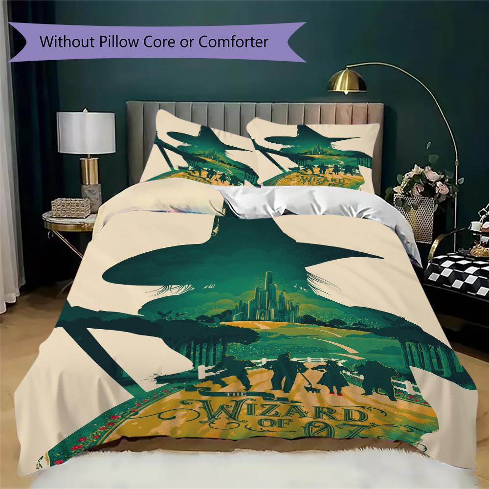 The Wizard of Oz Pattern Bedding,Quilt Set Quilt Cover Pillowcase Home Birthday Gift (1*duvet cover+2*pillowcase,without core)SSJT0917012