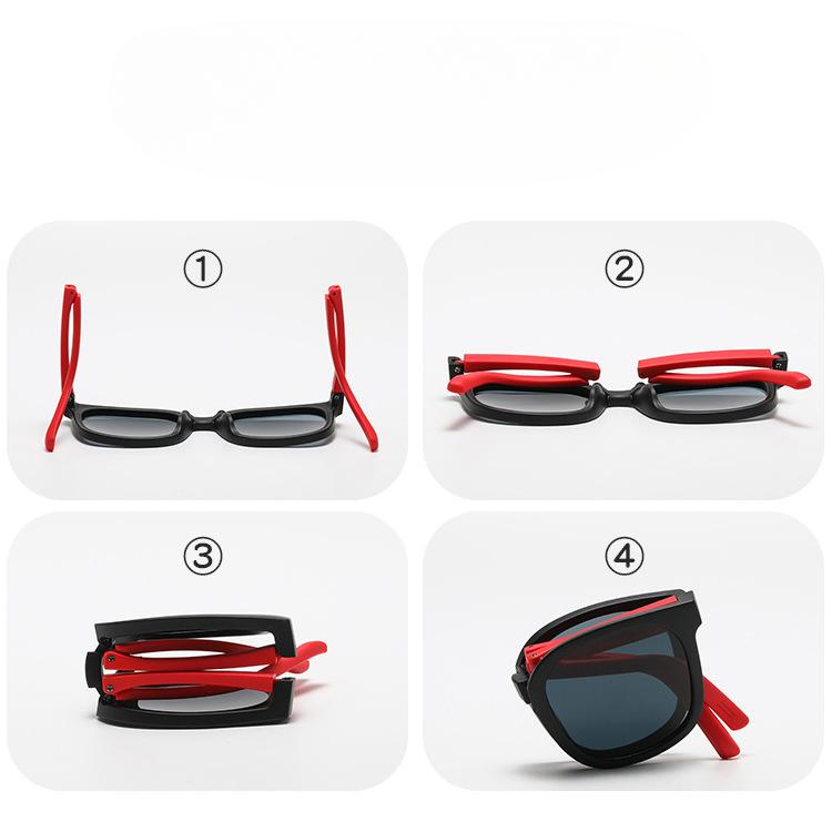 Nová silikonová krabička na dětské sluneční brýle skládací sluneční brýle Polarizer UV dětské sluneční brýle pro muže a ženy.