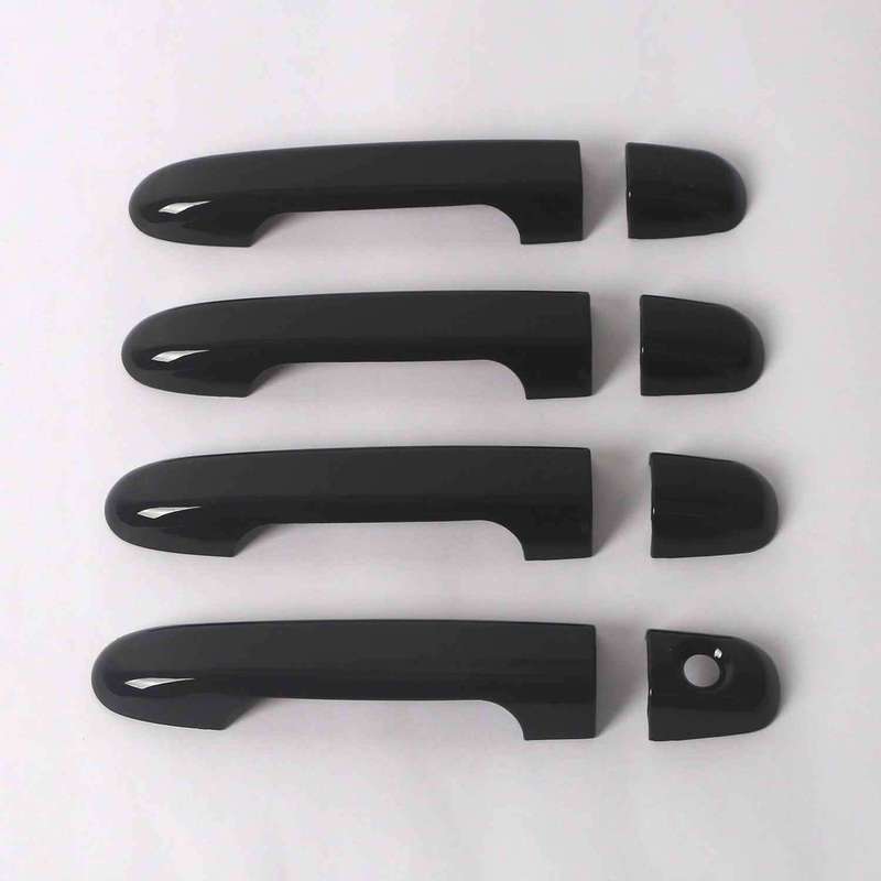 For Hyundai I30 2007 2008 2009 2010 2011 ABS Carbon Fiber Glossy Black Auto Door Handle Cap Cover Trims Sticker Car Accessories