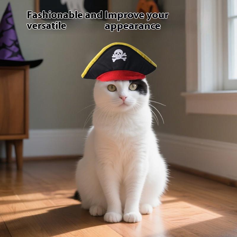 Cute Pet Halloween Dog Cat Costume Originality Small Dogs Cat Cosplay Bat Pumpkin Headgear Hat Cat Headgear Pet Supplies